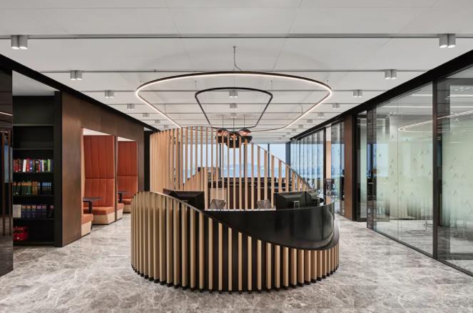 辦公樓前廳這樣設計，夠時尚！