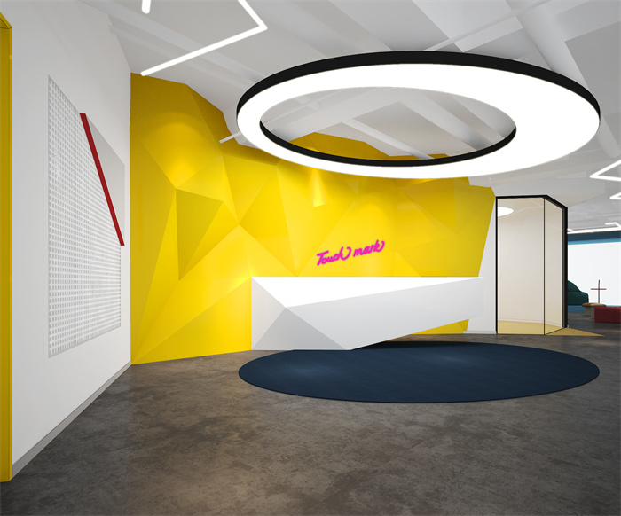 小型辦公室前臺背景墻設(shè)計(jì)