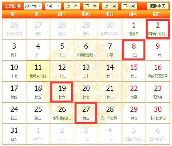 2017年7月那幾天適合裝修，7月裝修吉日