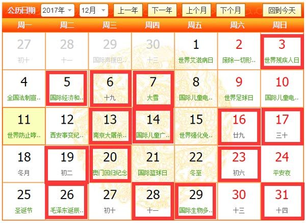 2017年12月裝修吉日有幾天，分別是那幾天