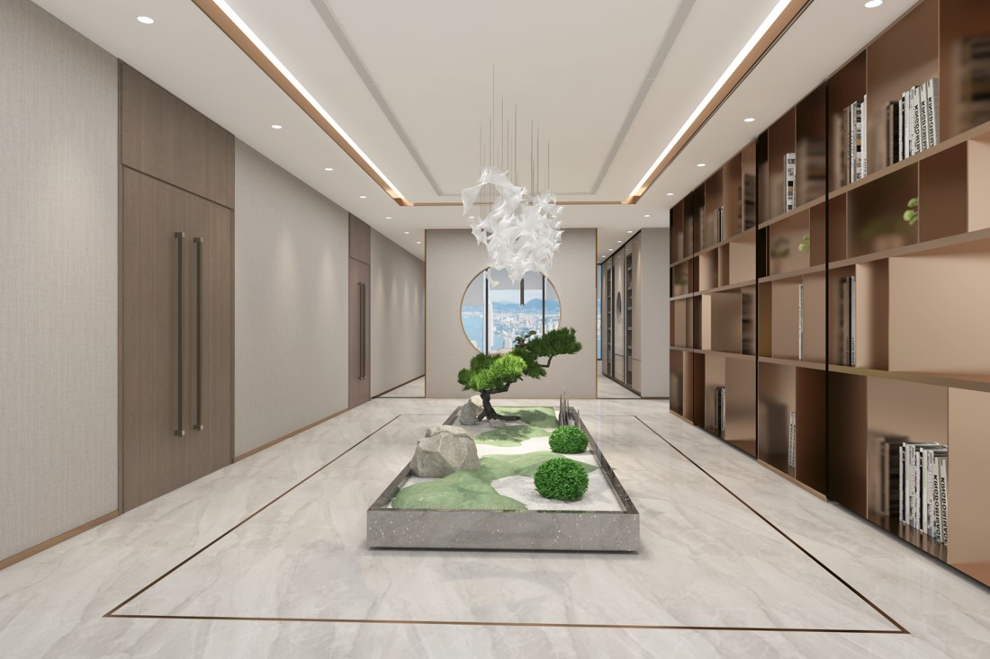 上海百集鞋業(yè)集團(tuán)有限公司辦公室設(shè)計裝修案例效果圖